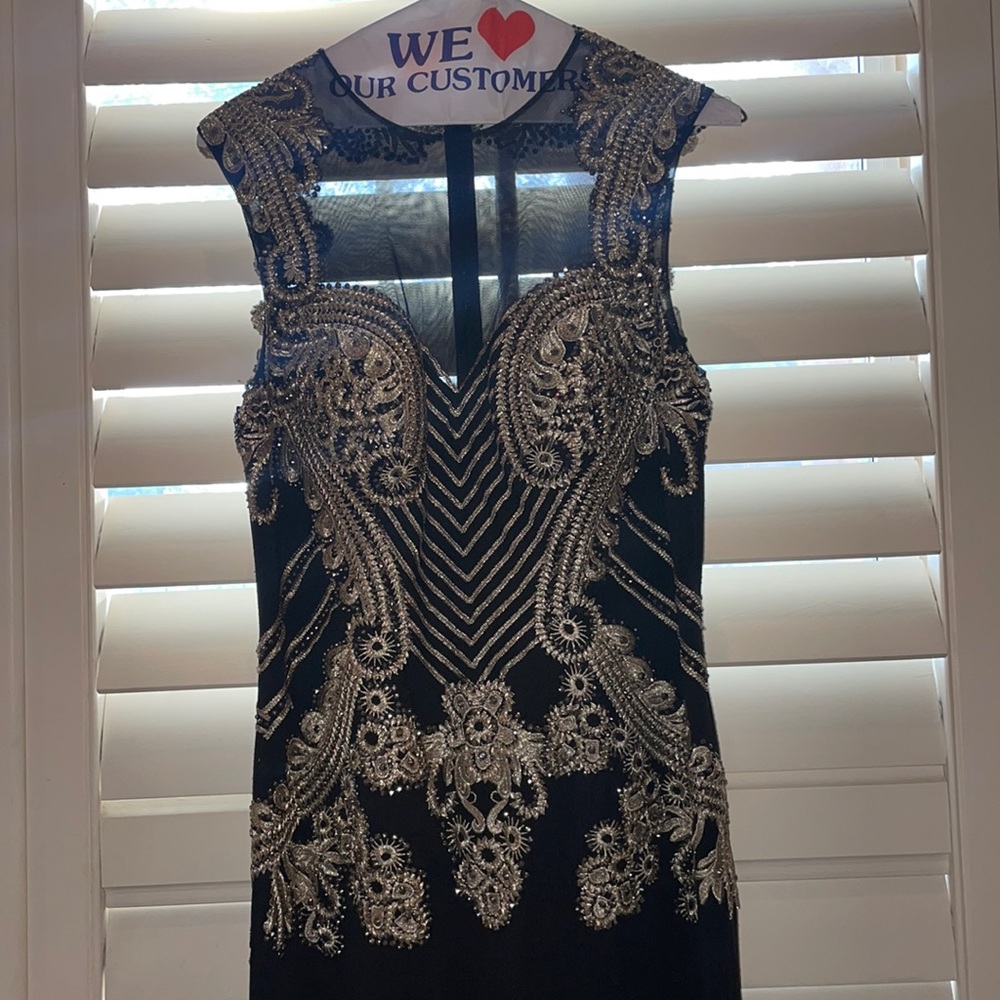 Worn once golden black dress